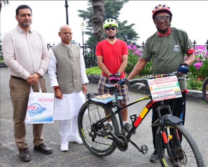 Cyclist Sanjay Embarks on 20,000-Kilometer Cycling Campaign, Receives Governor’s Support
