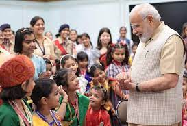 Prime Minister Shri Narendra Modi celebrated Raksha Bandhan with children