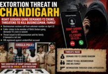 Extortion Threat in Chandigarh Linked to Rohit Godara Gang Raises Security Concerns, Two Suspects Held in Ambala