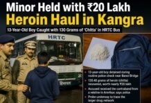 Minor Held with High-Value Heroin Haul in Kangra, Raising Fresh Concerns Over Youth Involvement in Drug Networks