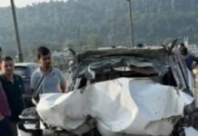 Three Killed as Car Rams into Dumper on Paonta Sahib’s Old Yamuna Bridge