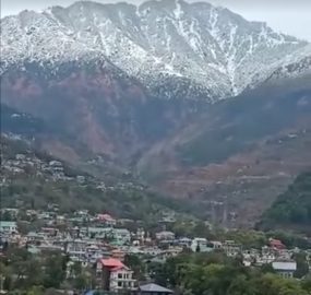 First Snowfall of season on Dhouladhar ranges